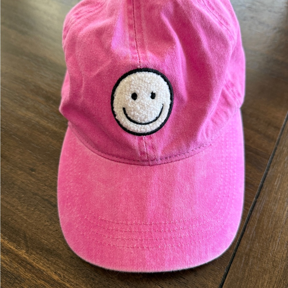 Pink Smiley Face Cap
